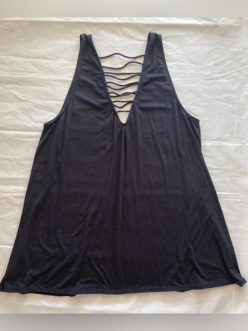 California Waves Black Strappy Ladder-back Swim Cover-Up Dress Size XL (juniors)